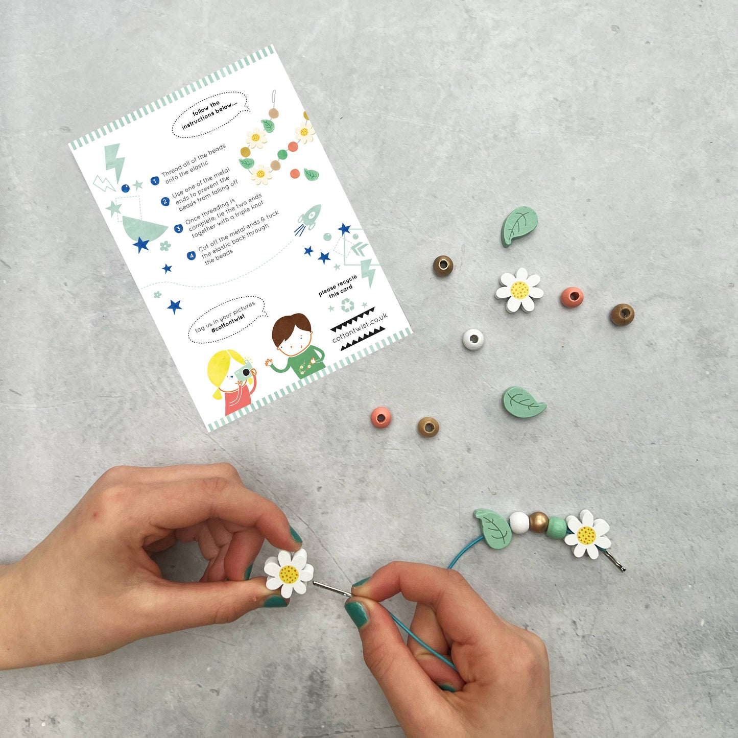 Make Your Own Daisy Chain Bracelet By Cotton Twist - Grace and Fox