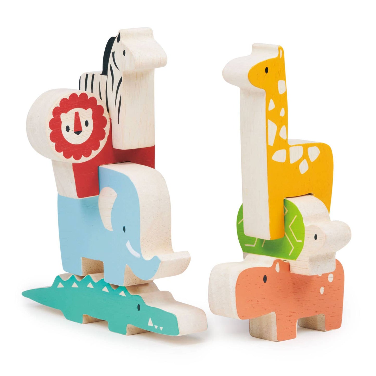 Mentari Happy Stacking Safari Wooden Animal Set - Grace and Fox