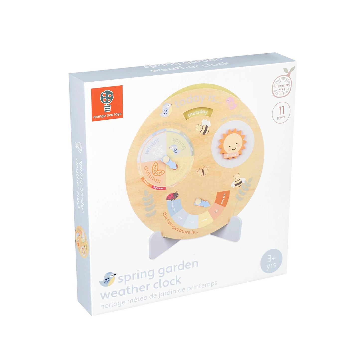 Orange Tree Toys - Spring Garden Wooden Weather Clock - Grace and Fox