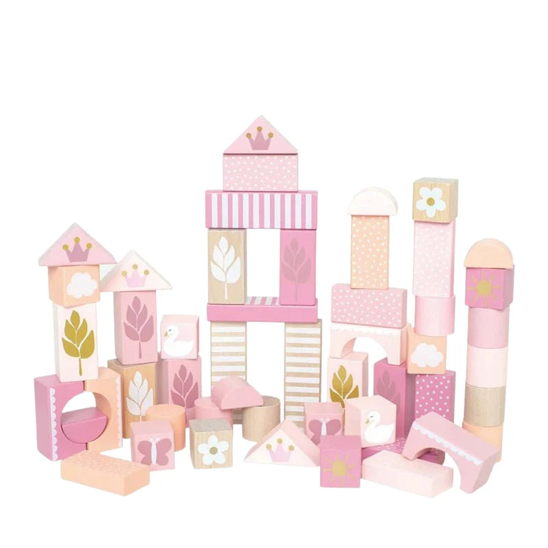 Jabadabado Wooden Building Blocks Pink