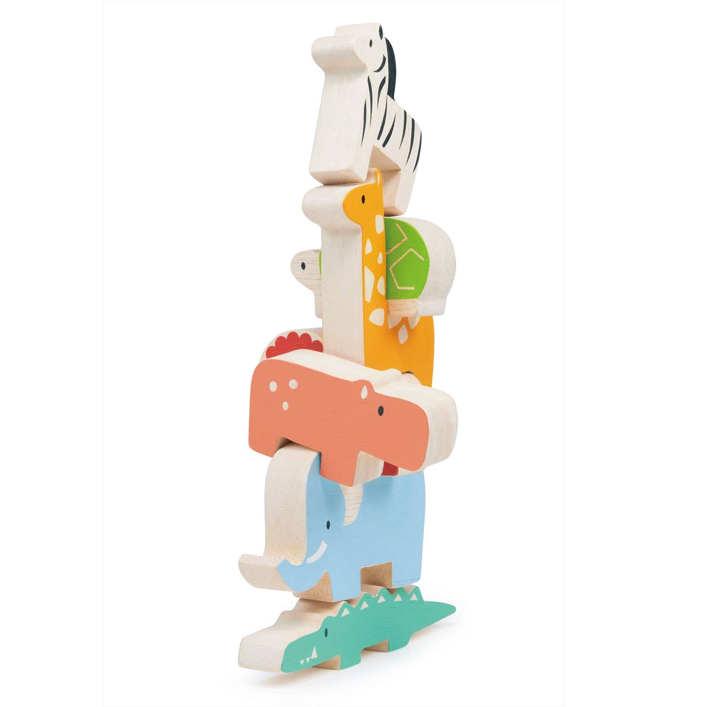 Mentari Happy Stacking Safari Wooden Animal Set - Grace and Fox