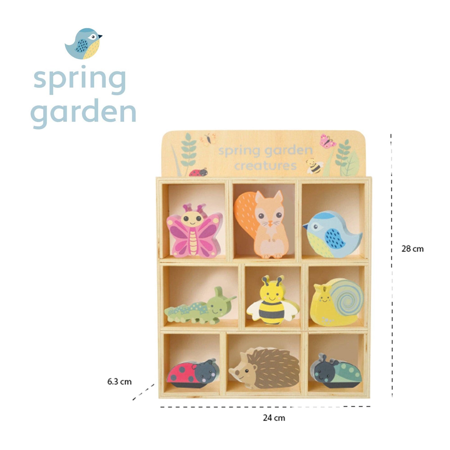 Orange Tree Toys - Spring Garden Wooden Creatures & Shelf - Grace and Fox