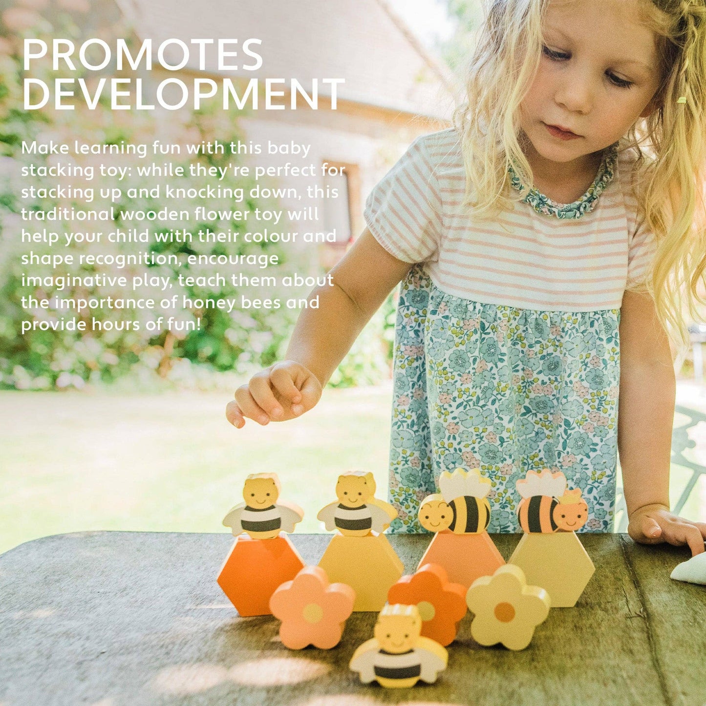 Orange Tree Toys - Stacking Wooden Honey Bees - Grace and Fox