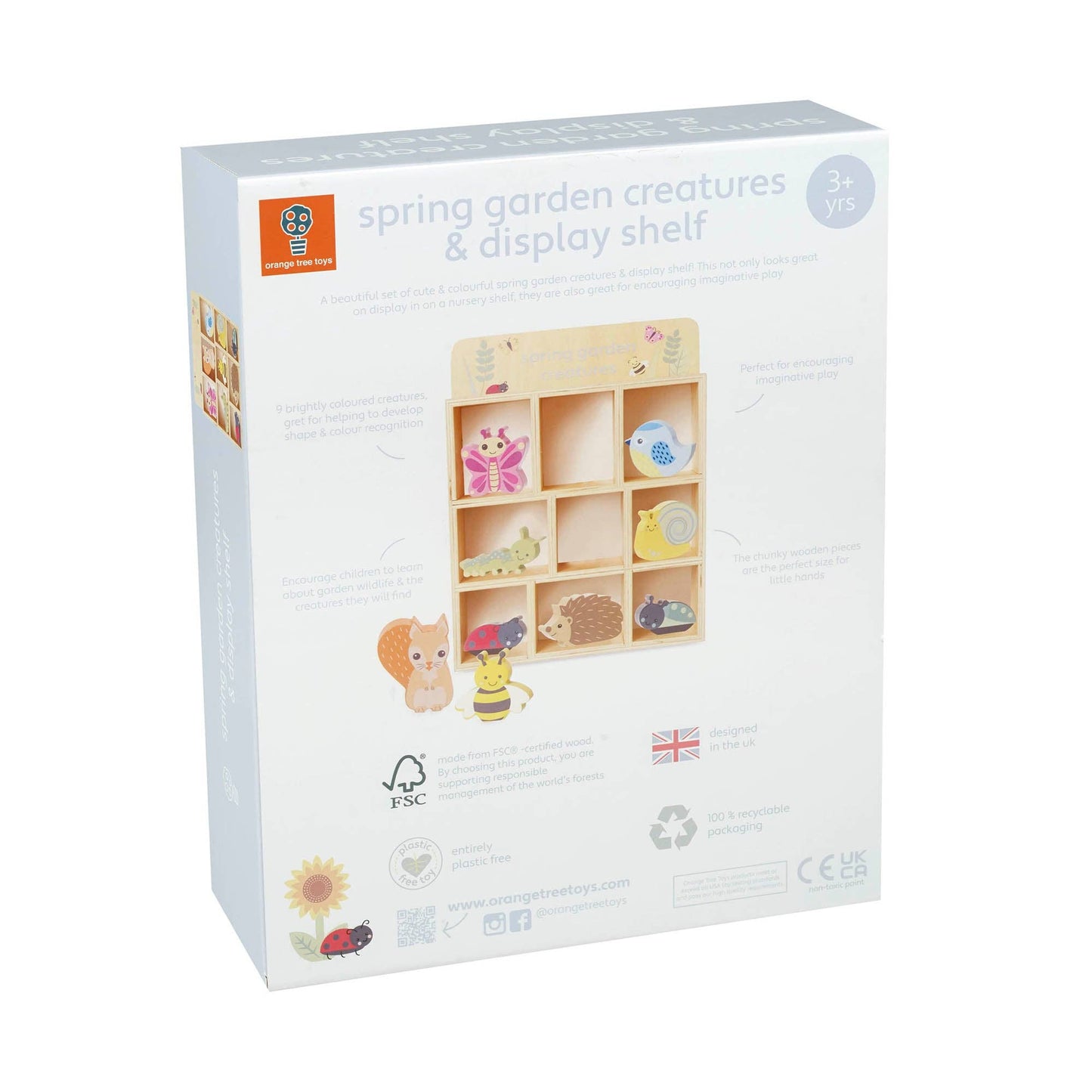 Orange Tree Toys - Spring Garden Wooden Creatures & Shelf - Grace and Fox