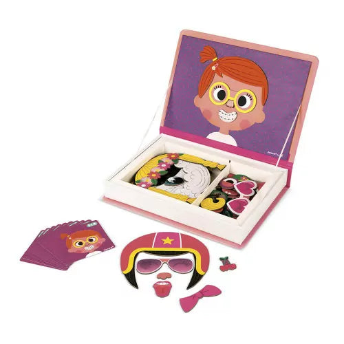 Janod Magneti'Book - Girl's Crazy Faces - Grace and Fox