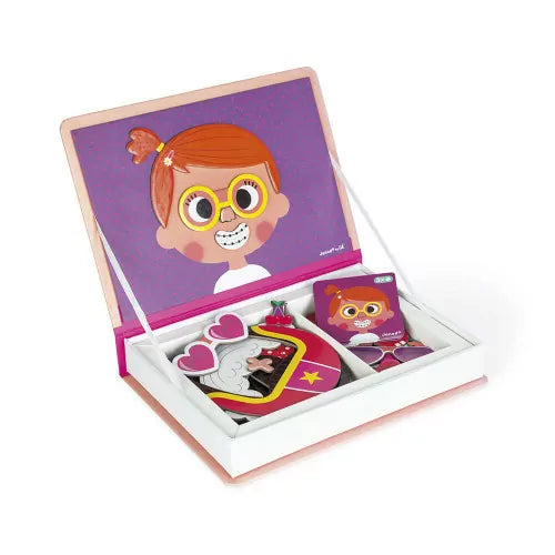 Janod Magneti'Book - Girl's Crazy Faces - Grace and Fox