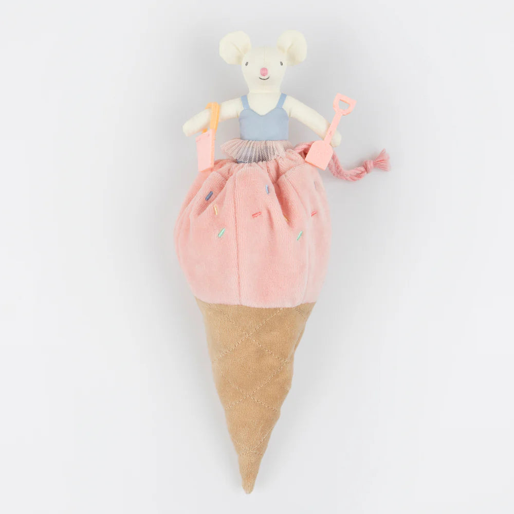 Ice Cream Mouse Mini Doll By Meri Meri Grace and Fox