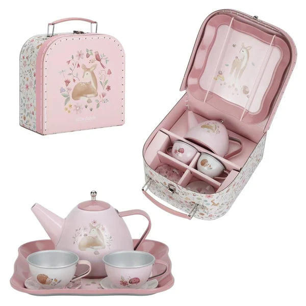 Little Dutch -Fairy Garden 7pc Tea Set In Suitcase