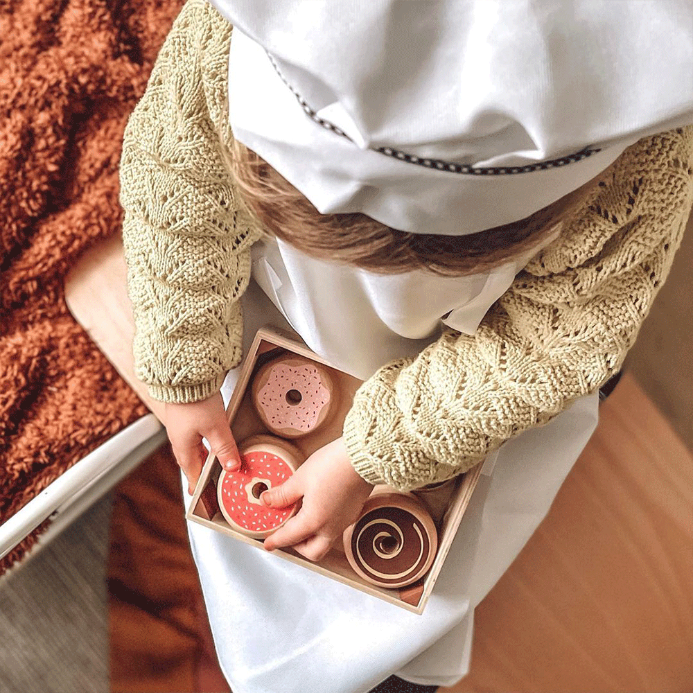 Doughnut Crate Wooden Play Food