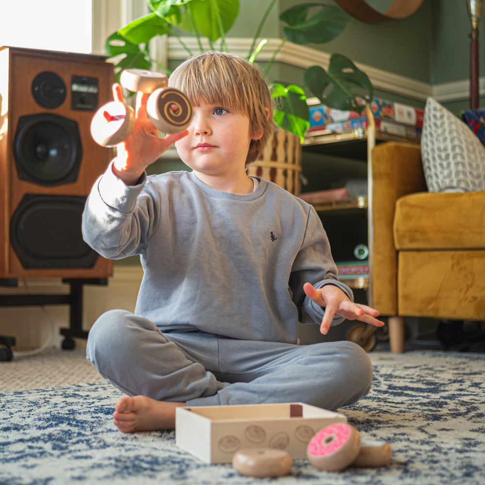 Doughnut Crate Wooden Play Food