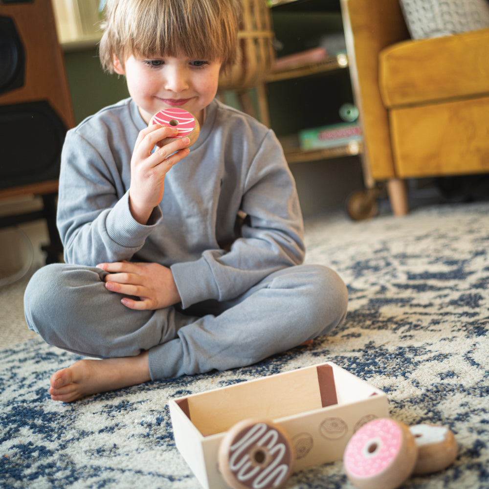 Doughnut Crate Wooden Play Food