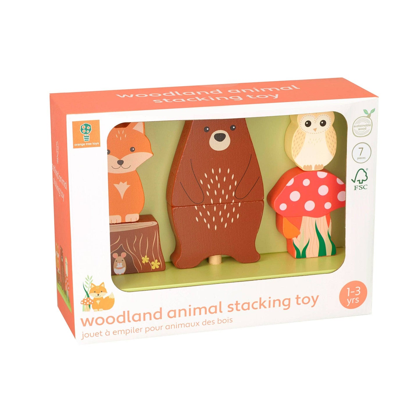 Orange Tree Toys - Woodland Wooden Stacking Toy