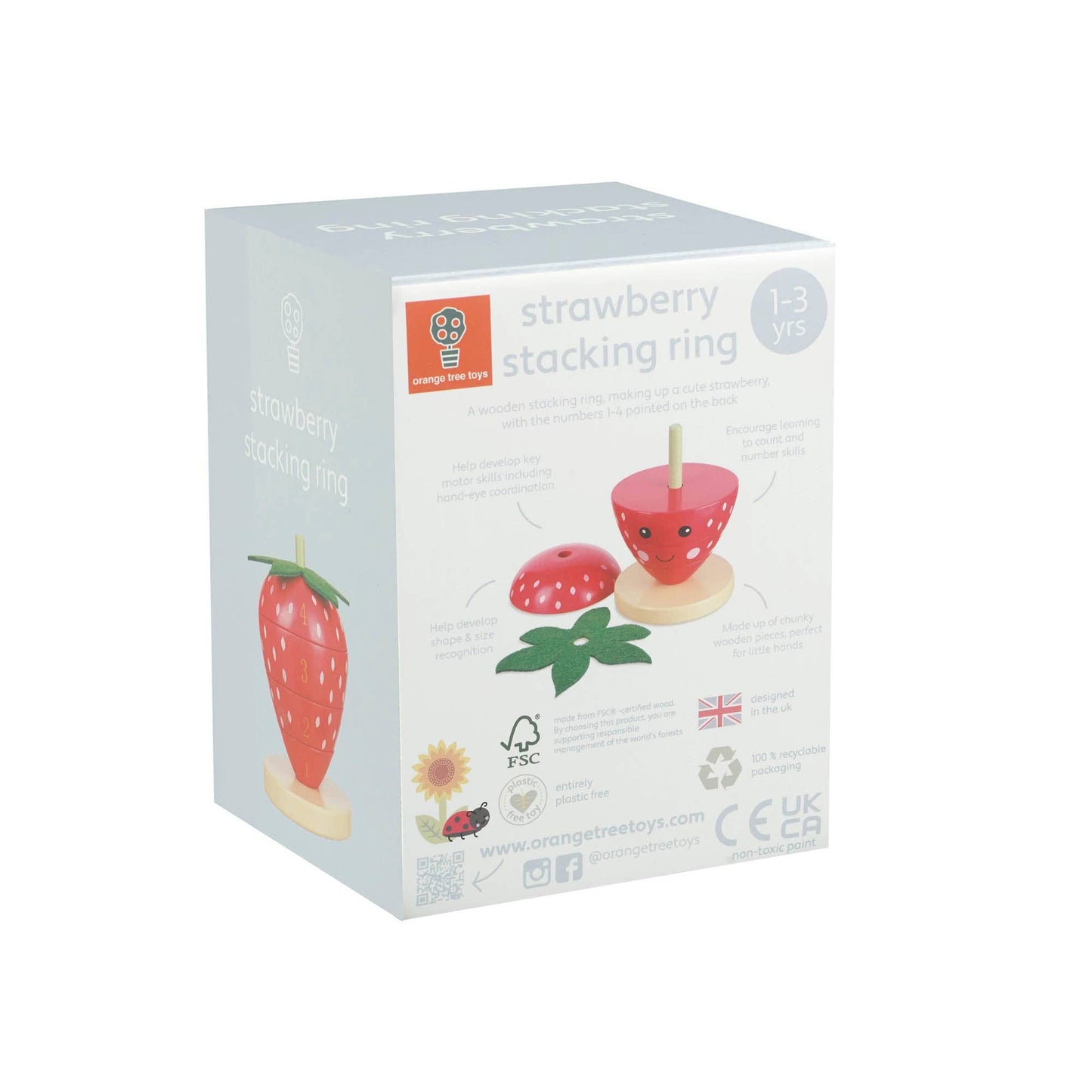 Orange Tree Toys - Strawberry Stacking Wooden Ring