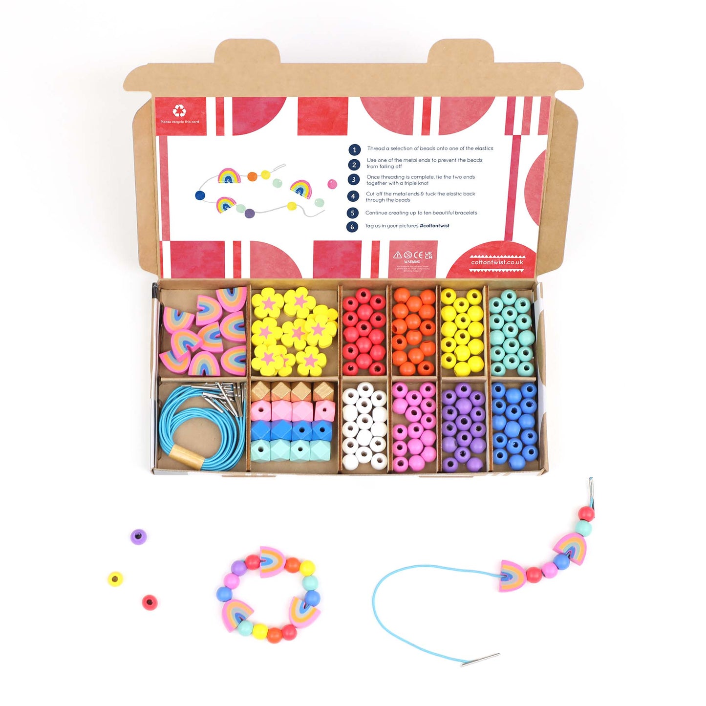 Rainbow & Flower Bracelet Making Kit by Cotton Twist