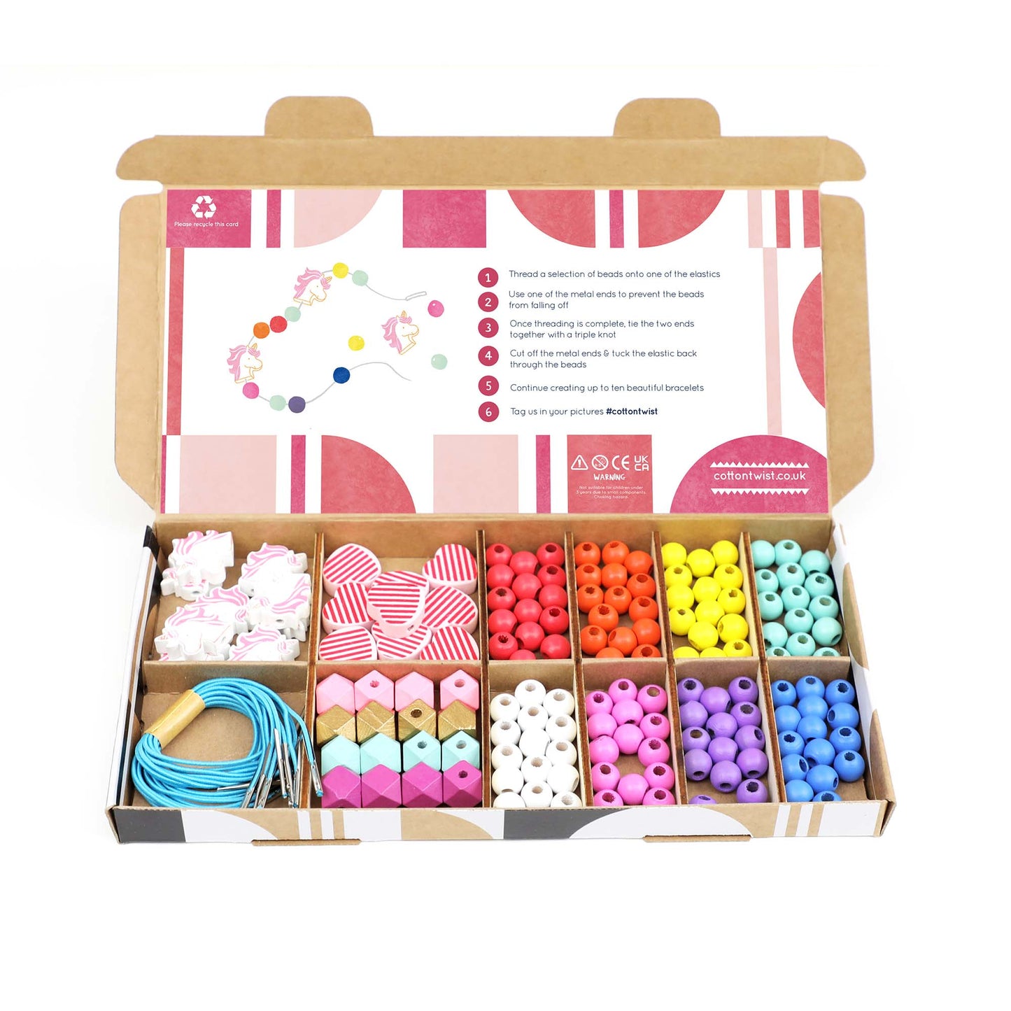 Unicorn & Heart Bracelet Making Kit by Cotton Twist