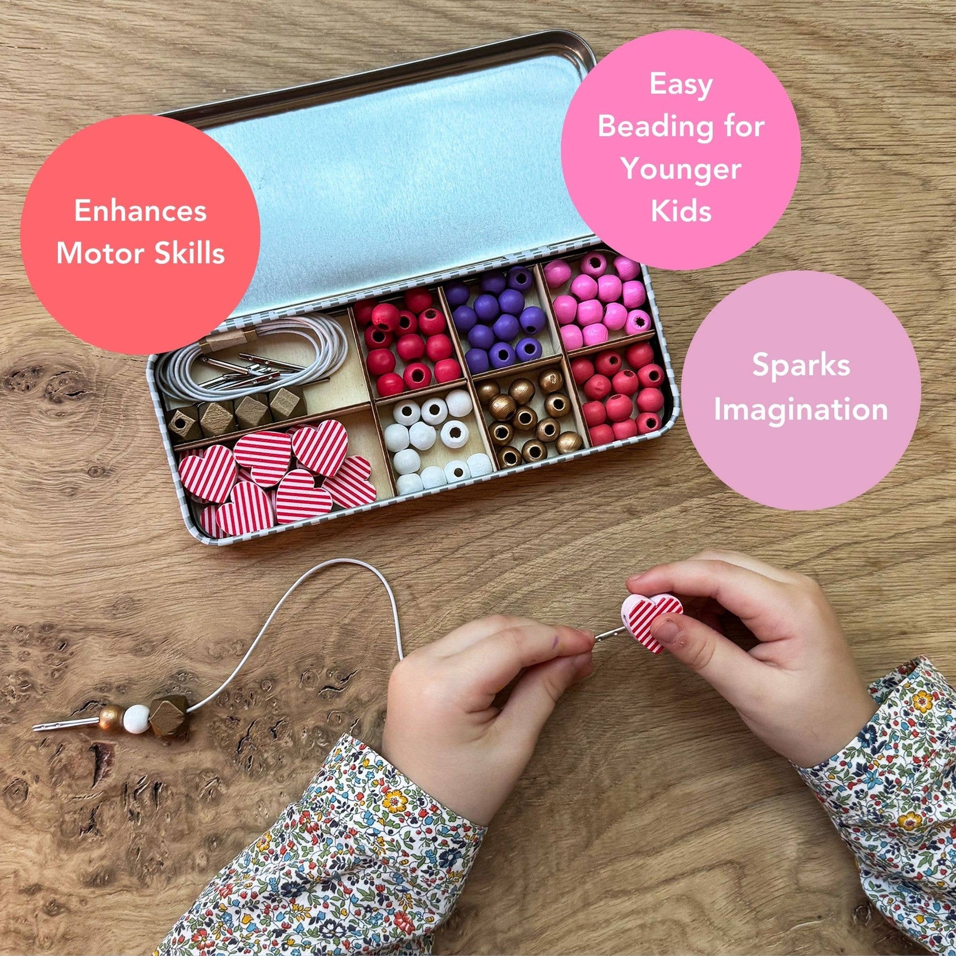 Love & Hearts Bracelet Bead Kit By Cotton Twist - Grace and Fox
