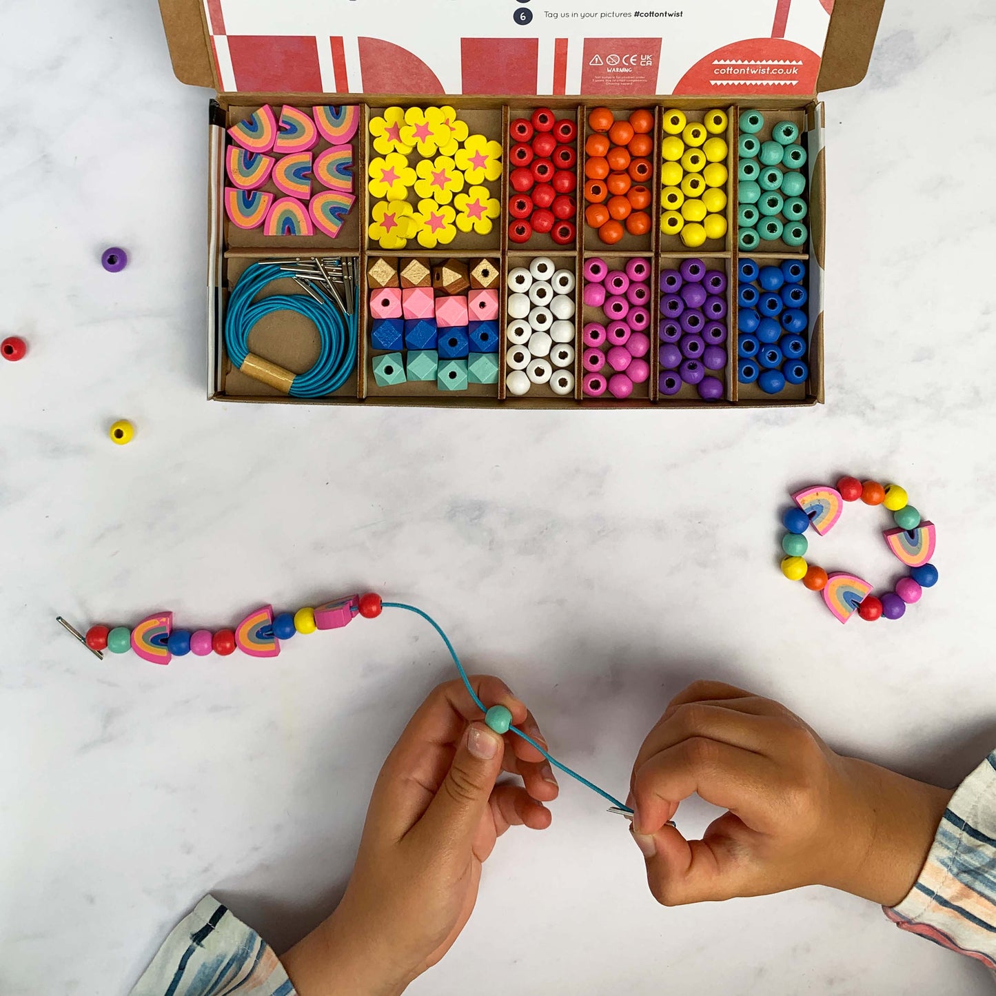 Rainbow & Flower Bracelet Making Kit by Cotton Twist