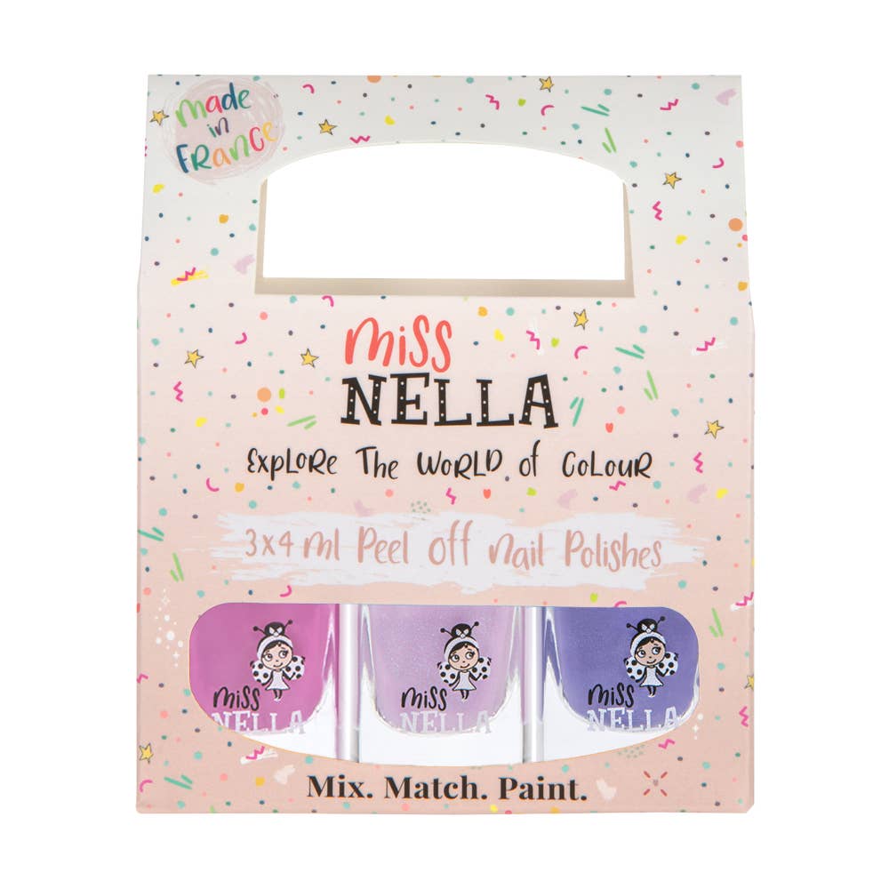 Purple Unicorn pack of 3 nail polishes by Miss Nella - Grace and Fox