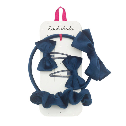 Velvet Bow School Set Blue - Rockahula