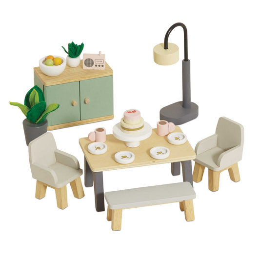 Le Toy Van Wooden Dolls House Furniture Set - Dining Room