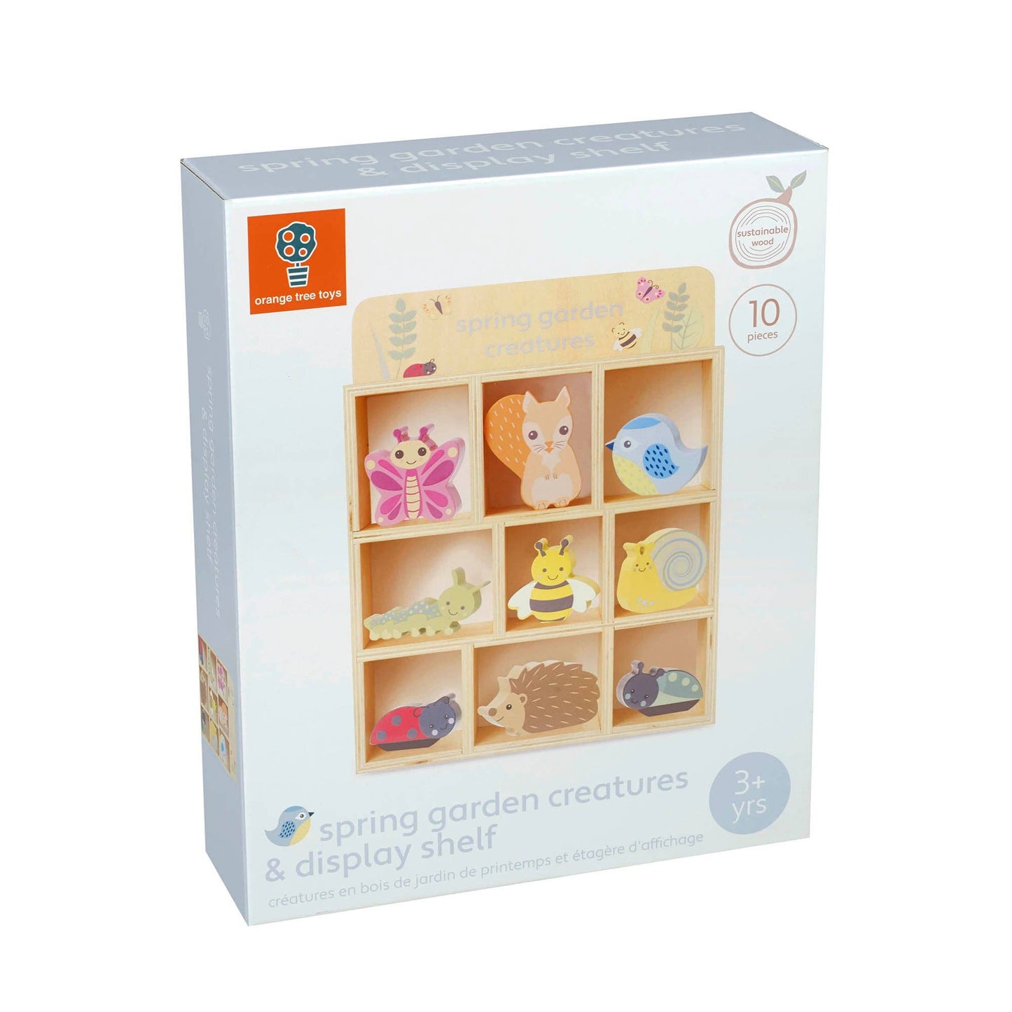 Orange Tree Toys - Spring Garden Wooden Creatures & Shelf