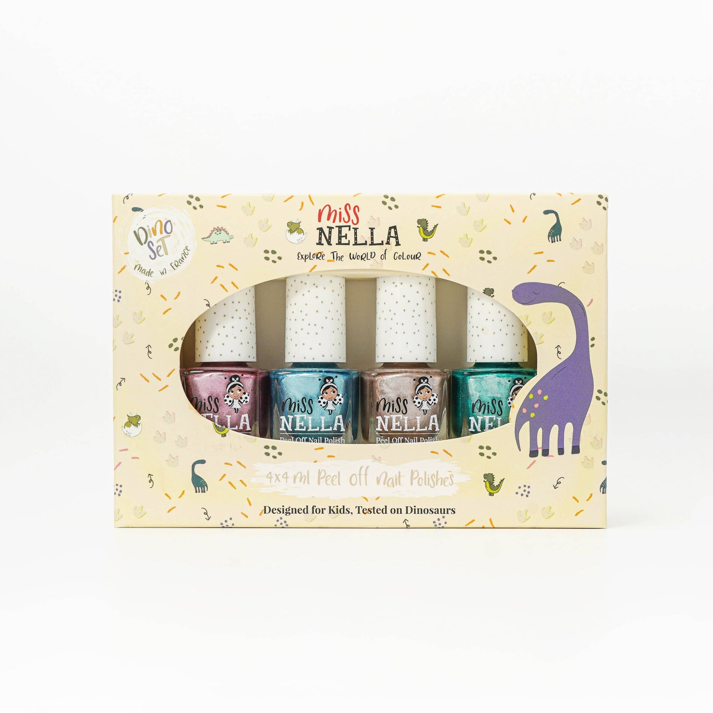 Dino Collection Pack of 4 nail polishes By Miss Nella - Grace and Fox