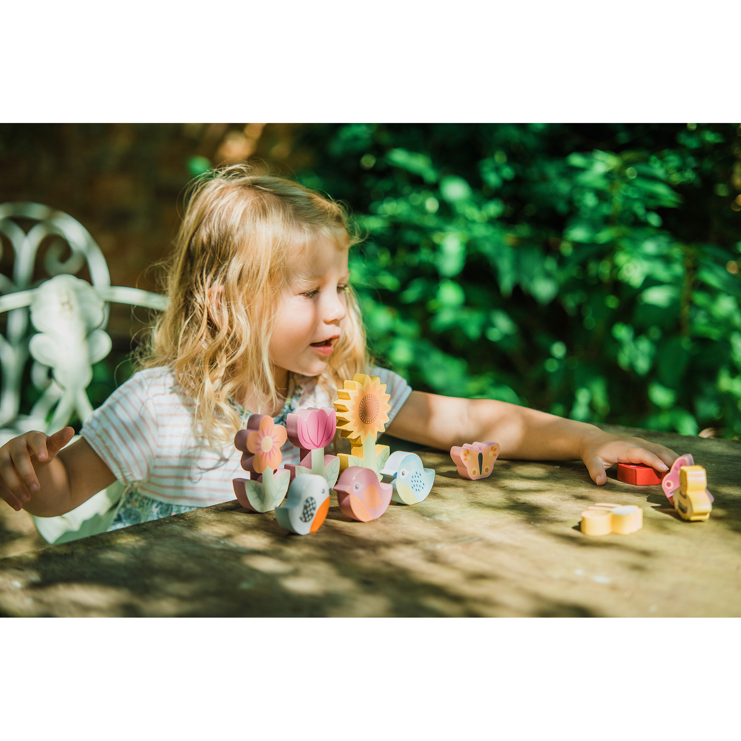 Orange Tree Toys - Stacking Wooden Spring Garden