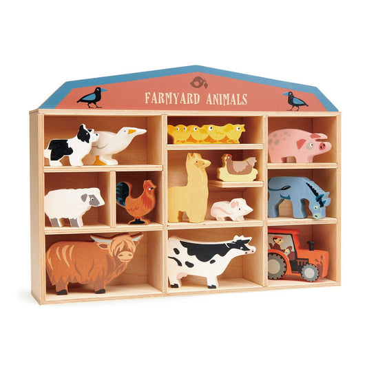 13 Farmyard Animals & Shelf - Grace and Fox