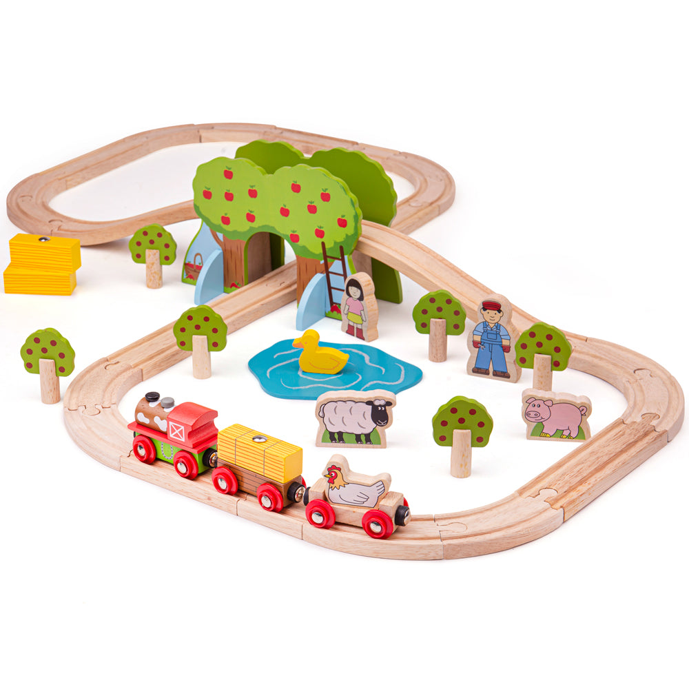 Farm Train Set by Bigjigs Rail