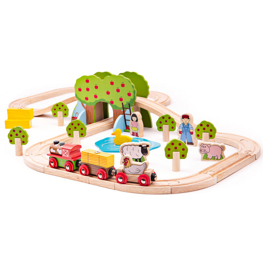 Farm Train Set by Bigjigs Rail