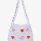 Iridescent Beaded Heart Gem Bag