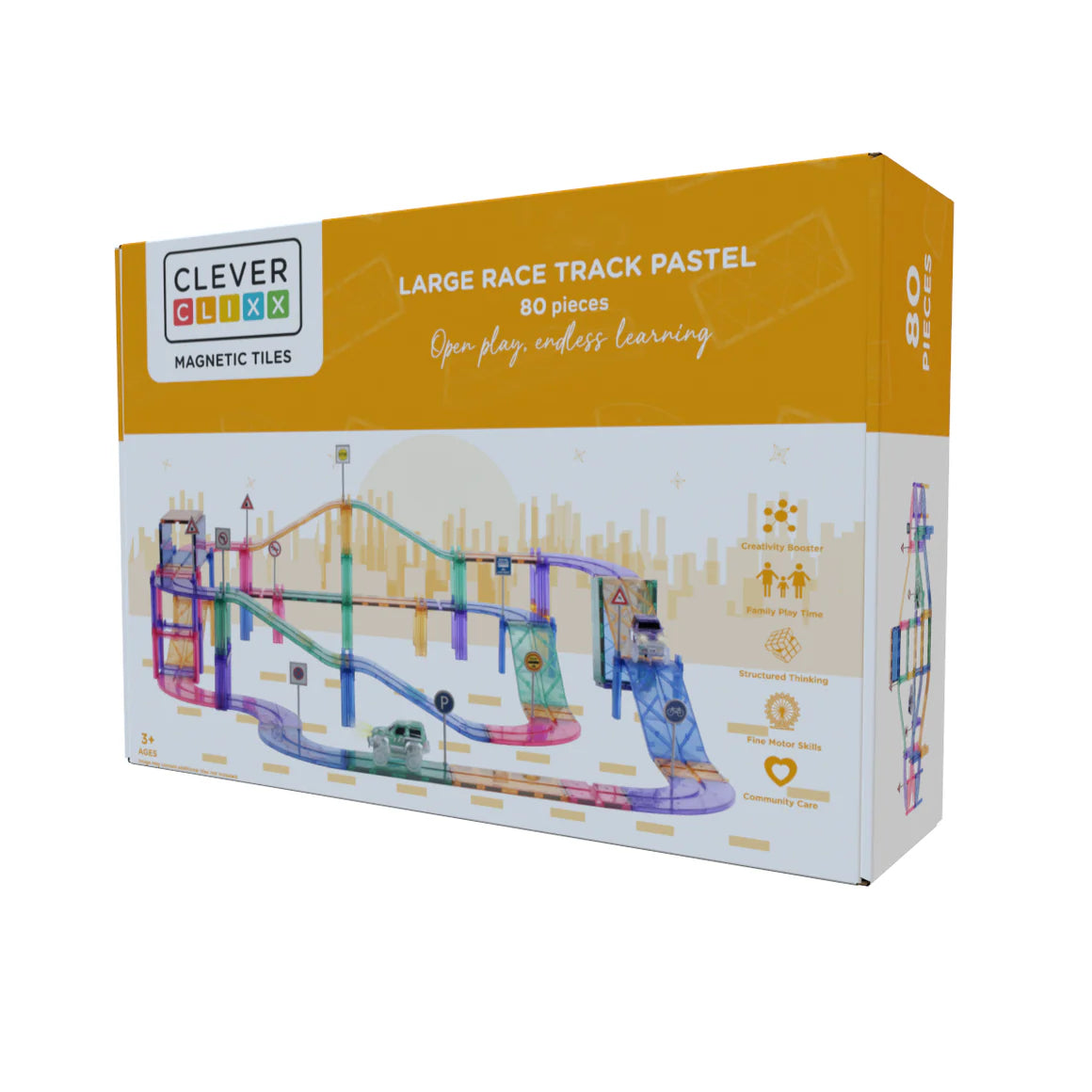 Cleverclixx Large Race Track Pastel - 80 Pieces