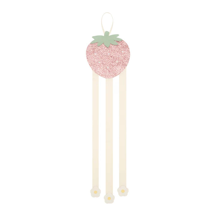 Sweet Strawberry 3 Ribbon Hair Clip Hanger - Rockahula