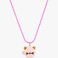 Pink Cat Face Locket Necklace