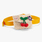 Cherry Pom Pom Borg Purse Belt Bag