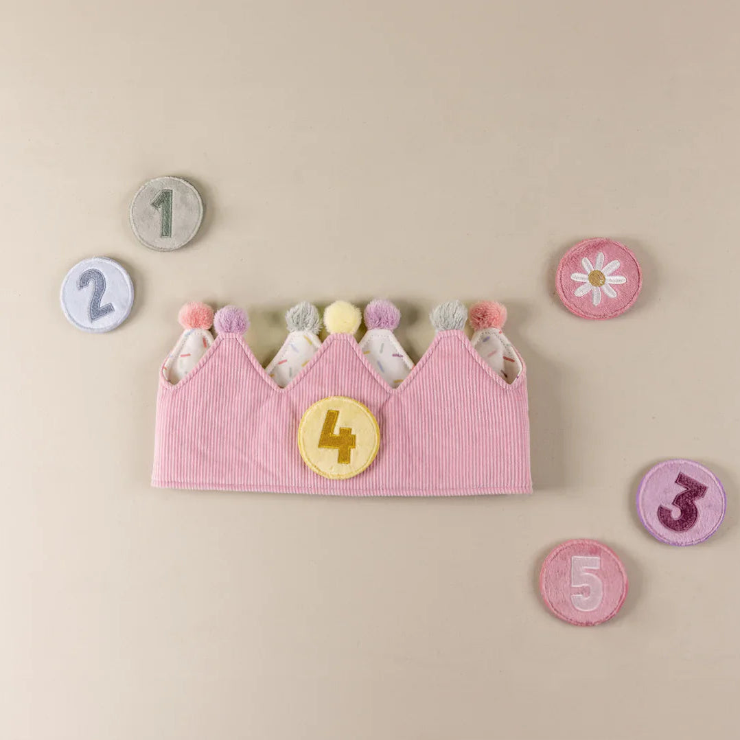 Little Dutch Birthday Crown with Numbers - Pink