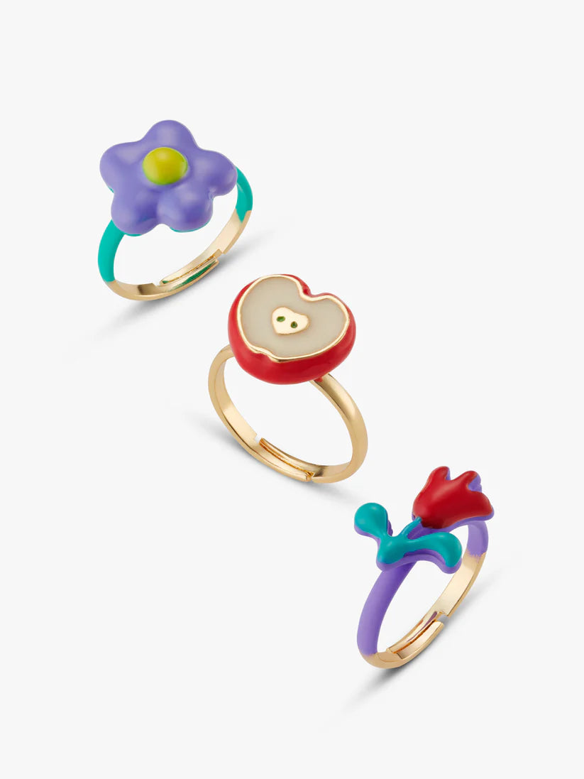 Flowers And Apple Rings Set