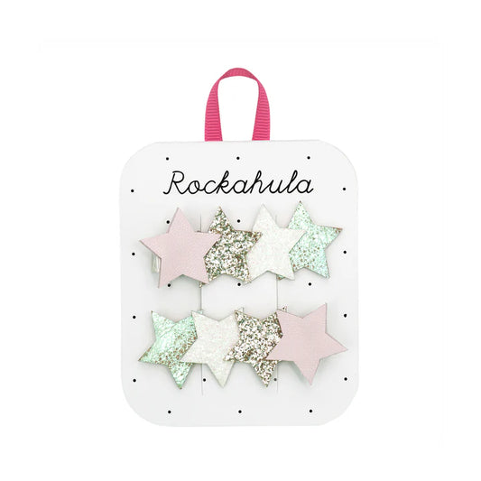 Enchanted Shimmer Star Hair Clips - Rockahula