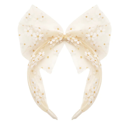 Daisy Tulle Bow Headband - Rockahula