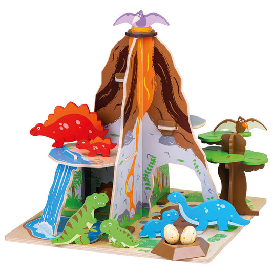 Dinosaur Island Wooden Toy Set