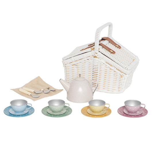 Jabadabado Pastel Tea Set with Basket