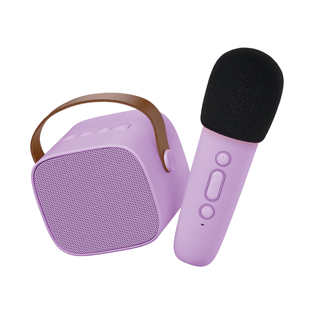 Lalarma Karaoke Bluetooth Speaker with Wireless Microphone - Purple