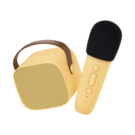 Lalarma Karaoke Bluetooth Speaker with Wireless Microphone - Yellow