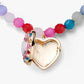 Heart Gem Locket Beaded Necklace