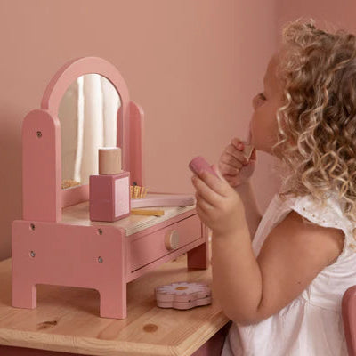 Little Dutch Wooden Pink Vanity Table