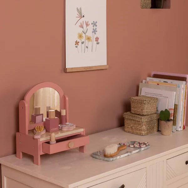 Little Dutch Wooden Pink Vanity Table