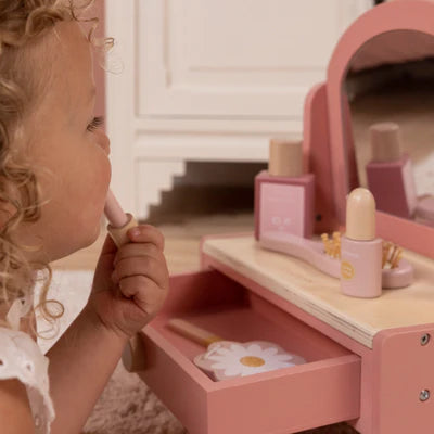 Little Dutch Wooden Pink Vanity Table