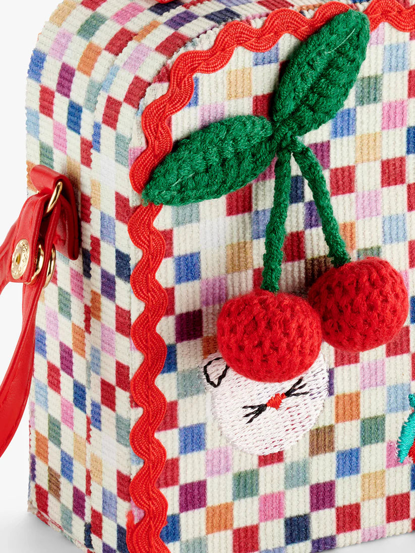 Cherry Pom Pom Bag