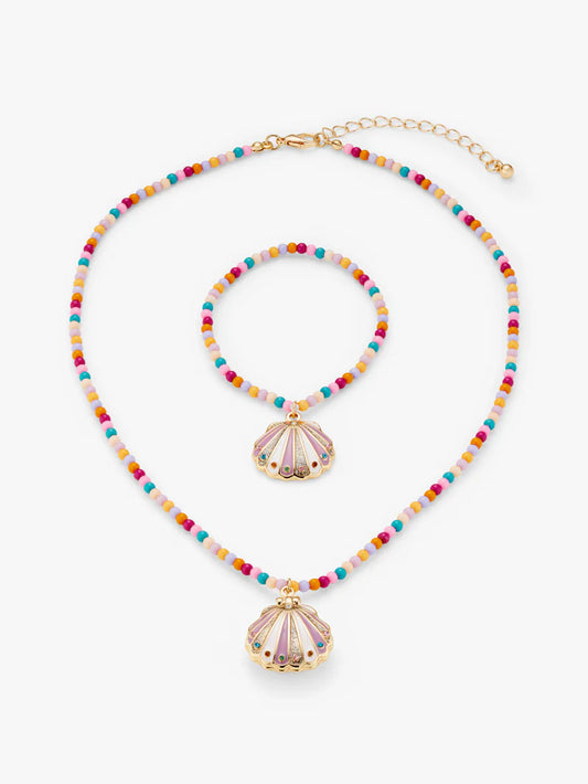 Seashell Charm Beaded Jewellery Set