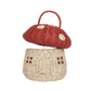 Rattan Mushroom Basket - Red - Grace and Fox